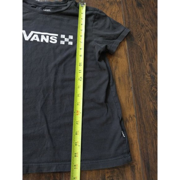 Van's OTW Black Short Sleeve Spell out T Shirt Women's Sz M - Picture 9 of 9